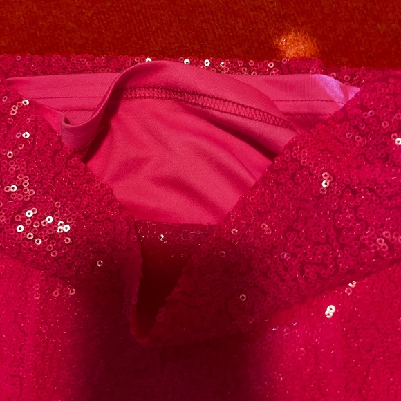 Main Strip Barbiecore pink sequins flared pants NWT - Picture 4 of 11